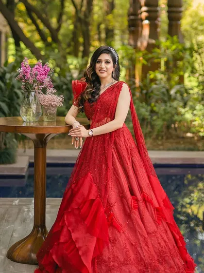 Another beautiful portrait of the bride. Her makeup is radiant and her smile is captivating.
