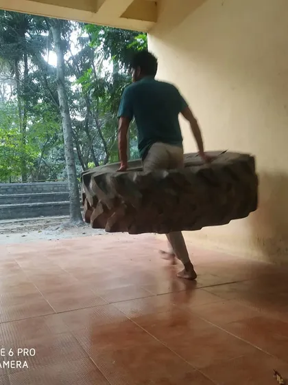 The tire carry in motion. This is how we build the endurance to last in tough fights.