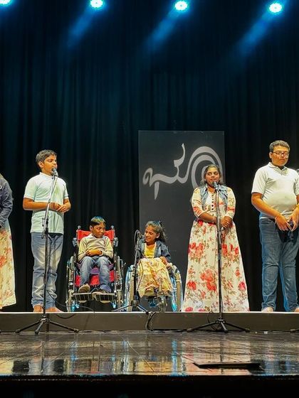 The students of Shristi Special Academy taking their bows. This was a fulfilling concert that showcased their incredible talent and spirit.
