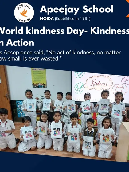 We celebrated World Kindness Day with the motto, "No act of kindness, no matter how small, is ever wasted." Our students embraced this spirit through various creative and gratitude-focused activities.