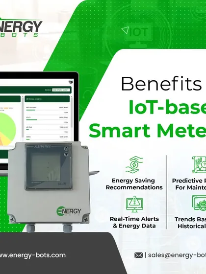 The benefits of our IoT-based smart meters are clear and measurable. The system delivers energy-saving recommendations, generates predictive reports for maintenance, provides real-time alerts, and analyzes historical data to identify long-term trends for continuous improvement.