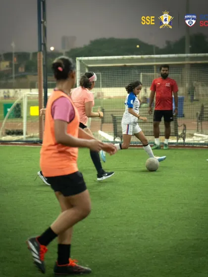 Our girls in action during a training match. These combined sessions with Mumbai Knights provide a competitive environment to push limits and reach new heights.