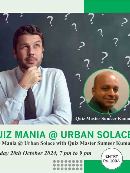 A poster for our 'Quiz Mania' night, a fun and engaging event for trivia lovers. It's a great way to test your knowledge and connect with fellow quizzers.