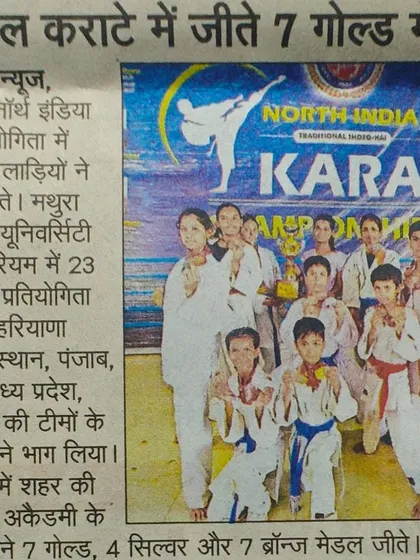 NBT News highlights the 7 gold medals won by our students at the North India Traditional Indo-Ryu Karate Championship.