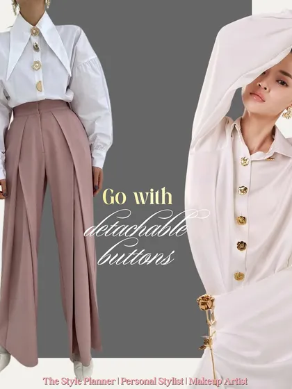 Detachable buttons are a fantastic way to customize your shirt. You can swap them out to match your accessories or the occasion, giving you endless styling possibilities.