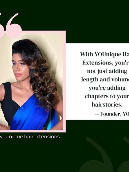 With my hair extensions, you're not just adding length and volume, you're adding chapters to your hair stories. This client is showcasing a stunning, voluminous style for a glamorous event.