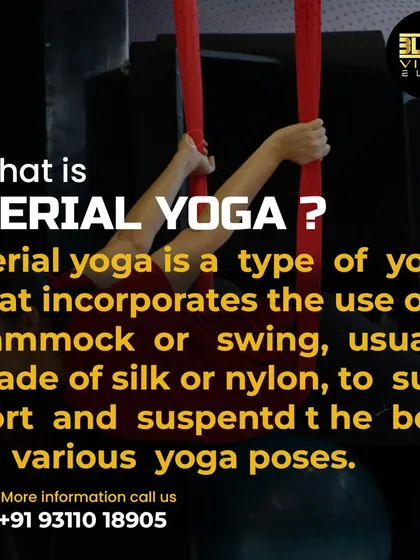 Wondering what Aerial Yoga is? It's a unique practice using a silk hammock to support your body in various poses, helping you stretch deeper and build strength.