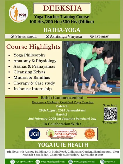 Our 'Deeksha' Yoga Teacher Training Course is an initiation into the authentic path of yoga. This internationally certified program covers everything from philosophy and anatomy to cleansing kriyas and a hands-on internship, blending Shivananda, Ashtanga Vinyasa, and Iyengar styles.