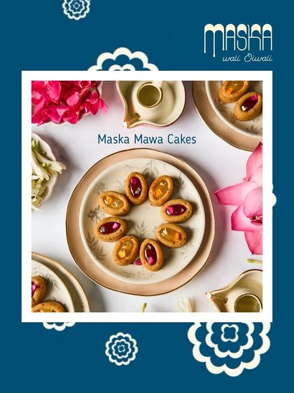 These Maska Mawa Cakes are designed to look like little diyas. Filled with jam, they are a beautiful and delicious addition to any Diwali celebration.