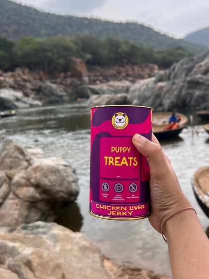 This Chicken Liver Jerky is a nutrient-rich treat, blended with turmeric, pepper, and ginger for added health benefits. It's a gummy texture that dogs of all ages enjoy.