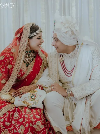 A joyful, candid interaction between the bride and groom during their wedding ceremony. We focus on capturing the real smiles and laughter that you'll want to remember.