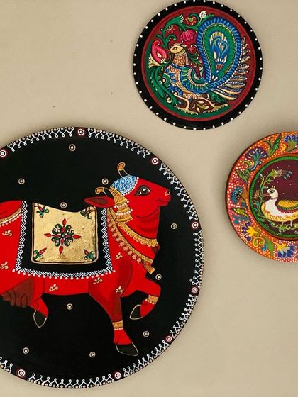 Greengold - Indian Artisan Home Decor Stories on Wood: Mythological & Folk Art Plates photo 17