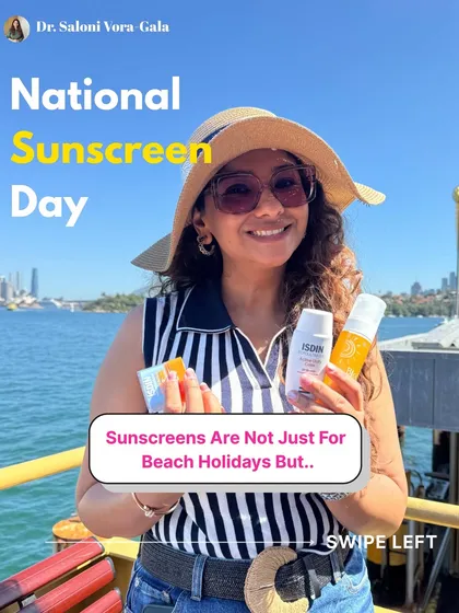This is my message for National Sunscreen Day. Sunscreen is preventive healthcare that you need every day, not just on vacation, to protect against premature aging and pigmentation.