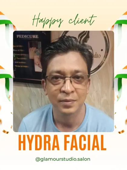 This client's skin is visibly clearer and brighter after his Hydra Facial. We deliver results you can see.