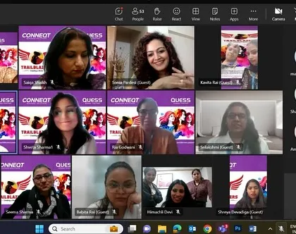 A gallery view of the participants from my Pan-India virtual session with Conneqt - Quess Corp. The engagement and positive energy, even through a screen, were incredible and made for a highly effective workshop.