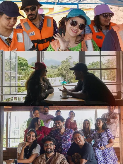 A collage of moments from our Wayanad trip. It is about the conversations over coffee, the shared boat rides, and the group photos that capture the fun. We found hidden waterfalls and forged beautiful bonds.
