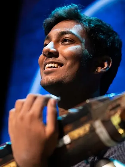 A smile of satisfaction after a great concert at the Darbar Festival. The joy of sharing music is what makes all the travel and hard work worthwhile.