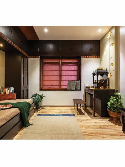 Before: The grandfather's room was functional but lacked cohesion and warmth.