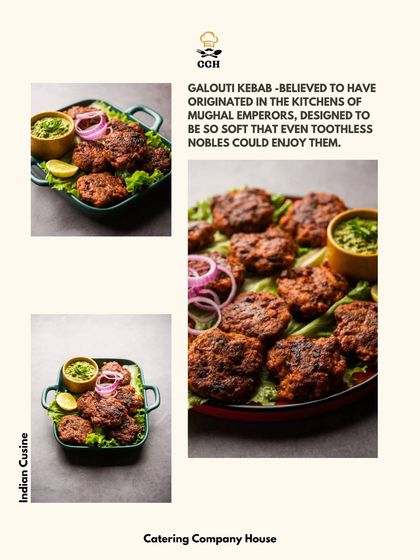 Royalty on a plate. Our Galouti Kebabs are so soft and flavorful they melt in your mouth, a recipe believed to have originated in the kitchens of Mughal emperors.