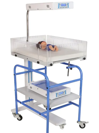 A standard, catalog-style product shot of the neonatal warmer on a clean white background. This type of image is essential for e-commerce, spec sheets, and clear product identification.