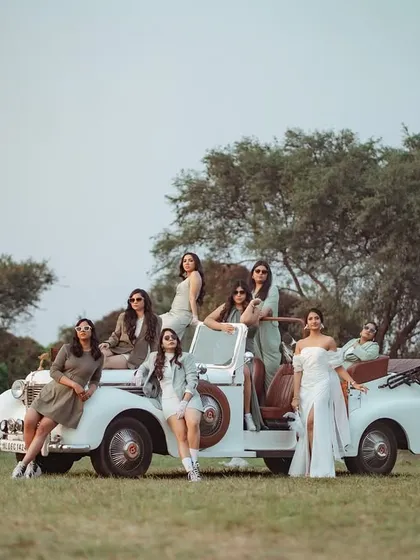 Your bride squad is your story's supporting cast. We love creating stylish, fun-filled shoots that celebrate these important bonds. A vintage car, a beautiful landscape, and your best friends by your side make for unforgettable memories.