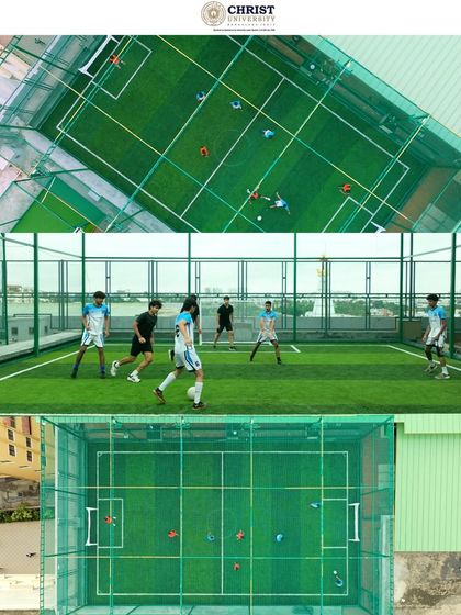 A duplicate image of the rooftop football game, emphasizing the dynamic and engaging scenes we can capture for university marketing materials.