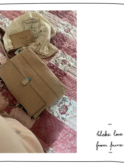 An unboxing moment from Adyasha in Pune. Her new Blake bag in Woven Oyster leather, ready for its new home.