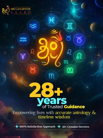 For over 28 years, I have been empowering lives with accurate astrology and timeless wisdom. My commitment is to provide genuine services that bring clarity and satisfaction, helping you navigate life with confidence.