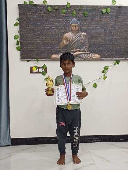 Congratulations to T. A. Ilanchezhiyan from Chennai for securing 2nd Prize in Asanas. His discipline and growing interest in yoga at such a young age are truly inspiring and promise a bright yogic journey ahead.