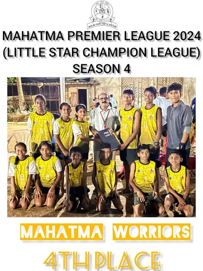 Mahatma Warriors, who finished in 4th place in the Little Star Champion League.