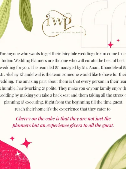 A detailed review praising my team for being humble, hardworking, and polite, and for taking all the stress of planning off the family's shoulders. This is the core of my service promise.