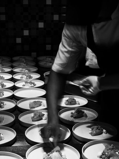 Another view of the plating line, emphasizing the focus and teamwork involved in executing a flawless service.