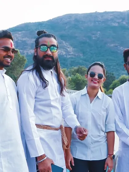 My team and I, dressed in white for a Holi party. We are ready to celebrate with you and your guests, no matter the occasion.