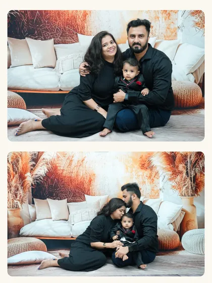 Family is at the heart of everything I do. This beautiful collage shows a family celebrating their son's first year, with both a formal portrait and a tender, candid moment. I make sure to capture the connection you share, creating memories you'll cherish forever.