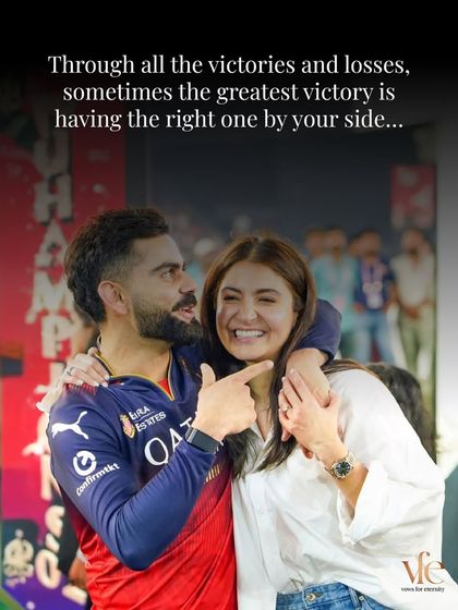 Through all the victories and losses, the greatest win is having the right person by your side. Virushka exemplifies this beautifully.