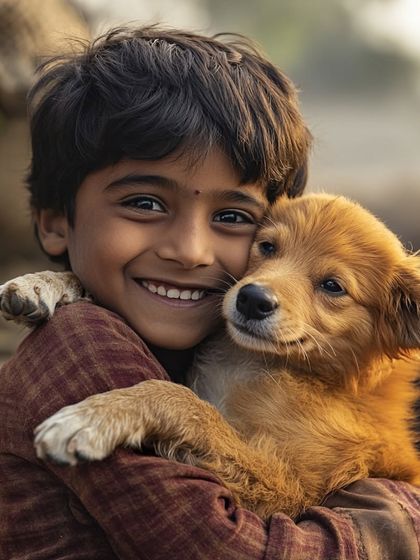 A smile that lights up the world. The friendship between Arjun and Lucky is a heartwarming reminder that love and care can be the greatest gifts we give.
