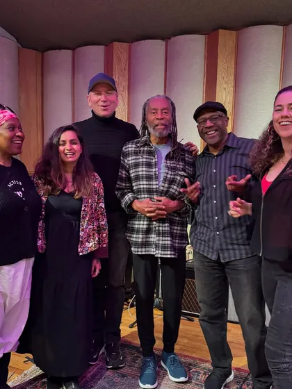 A group photo with Bobby McFerrin and his vocal group 'MOTION'. Singing and sharing joy with these angels was a truly heartwarming experience.
