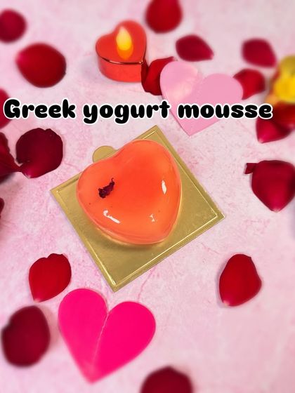 Our heart-shaped Greek Yogurt Mousse is a light and tangy dessert, perfect for a romantic Valentine's Day treat.