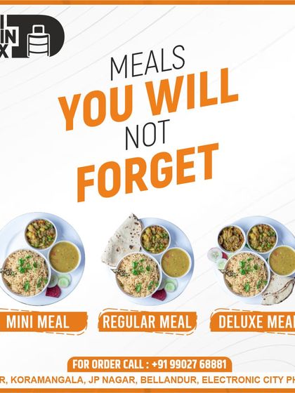 I prepare meals you won't forget, with options for every hunger level. From the light Mini Meal to the satisfying Regular and the fulfilling Deluxe Meal, each one is packed with home-cooked flavour.