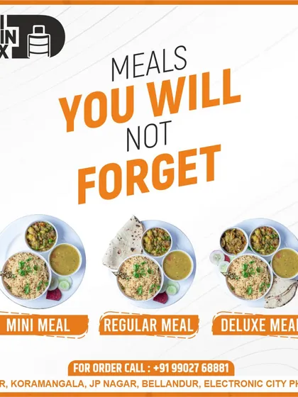 I prepare meals you won't forget, with options for every hunger level. From the light Mini Meal to the satisfying Regular and the fulfilling Deluxe Meal, each one is packed with home-cooked flavour.