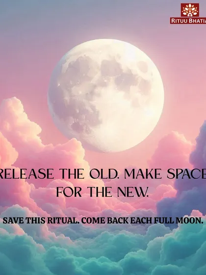 Every full moon is a cosmic checkpoint to release the old and make space for the new. I encourage you to save this ritual and come back to it each month to ground your energy and intentions.