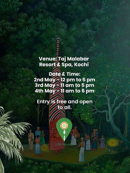 The official invitation to the first edition of 'On The Go' in Kochi, a travelling showcase designed to take art into new spaces, cities, and conversations.