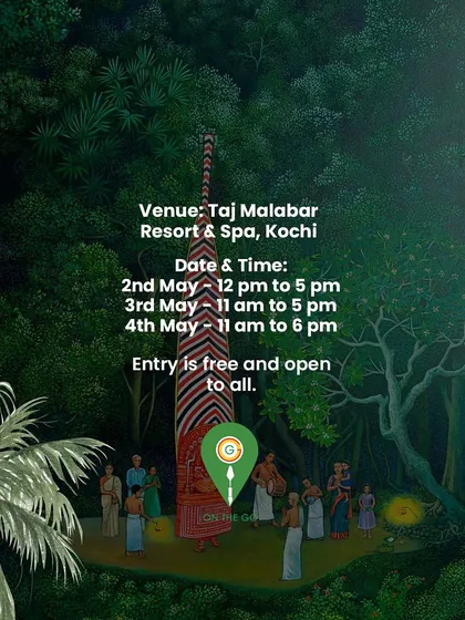 The official invitation to the first edition of 'On The Go' in Kochi, a travelling showcase designed to take art into new spaces, cities, and conversations.