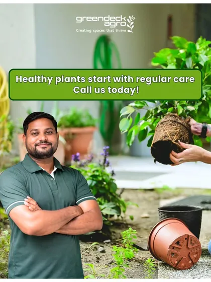 Healthy plants start with regular care. One of our friendly team members representing the professional and approachable service we provide.