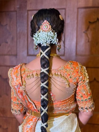 Bhavya Achar - Bridal & Occasion Styling Traditional South Indian Bridal Braids photo 16