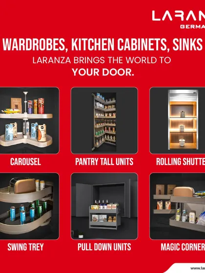 I bring the world to your door with a wide range of accessories for wardrobes, kitchen cabinets, and sinks, including carousels, pantries, and magic corners.