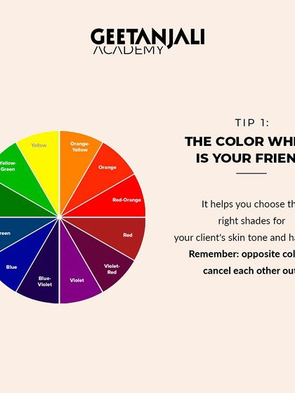 Understanding the color wheel is fundamental for any makeup or hair artist. We teach our students how to use color theory to choose the right shades and correct tones for any client.