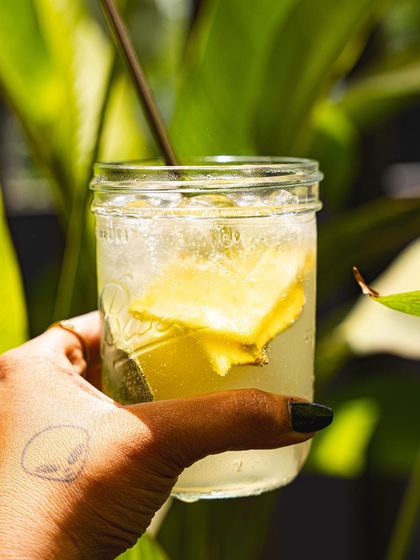 Another shot of our pineapple and ginger soda, perfect for those who like a little spice.