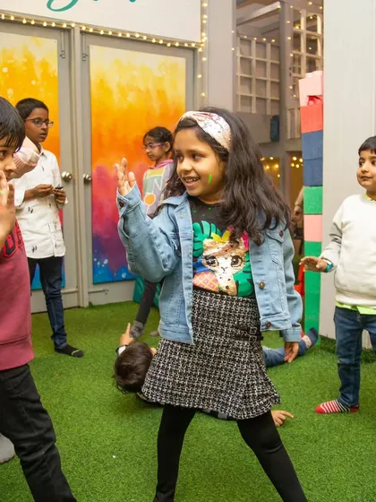 Jamming and dancing during a party game. The energy is always amazing.