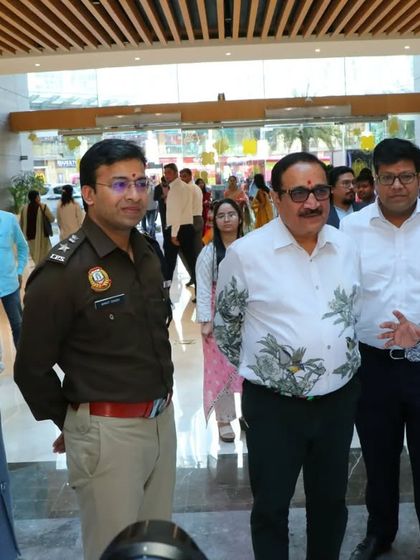 I had the pleasure of explaining the concept behind our exhibition to our esteemed guests, including DCP Dwarka, Ankit Singh.